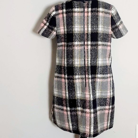 Line&Dot Short Sleeved Frontier Plaid Dress Size L - Picture 3 of 6